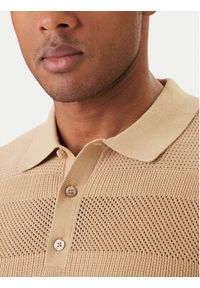 Karl Lagerfeld - KARL LAGERFELD Polo 655009 562301 Beżowy Regular Fit. Typ kołnierza: polo. Kolor: beżowy. Materiał: bawełna #5