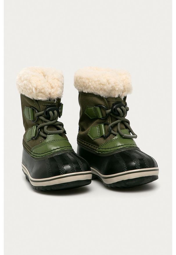 sorel - Sorel - Śniegowce dziecięce Childrens Yoot Pac. Nosek buta: okrągły. Kolor: zielony. Materiał: guma