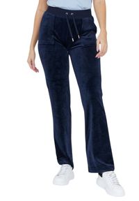 Juicy Couture - JUICY COUTURE Granatowe damskie spodnie Del Ray Pocket Pant, Rozmiar M. Kolor: niebieski. Materiał: welur, dresówka #3