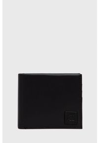 Calvin Klein Jeans portfel skórzany + brelok damski kolor czarny. Kolor: czarny. Materiał: skóra #1