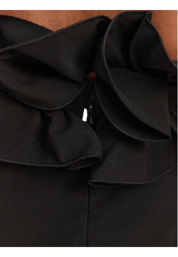 ROTATE Sukienka koktajlowa 113810100 Czarny Slim Fit. Kolor: czarny. Materiał: wiskoza, syntetyk. Styl: wizytowy