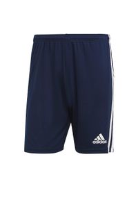 Adidas - Spodenki piłkarskie męskie adidas Squadra 21 Short. Kolor: biały, wielokolorowy, niebieski. Materiał: poliester. Sport: piłka nożna