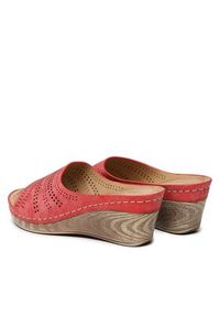 Clara Barson Klapki WSS20874-01 Czerwony. Kolor: czerwony. Materiał: skóra