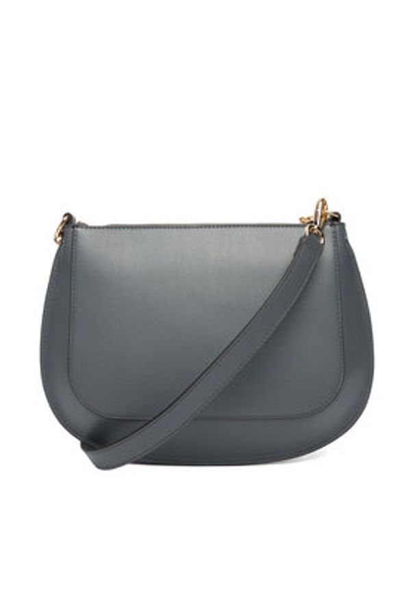 TOMMY HILFIGER - Tommy Hilfiger Torebka Th Glam Conv Med Crossover AW0AW18143 Szary. Kolor: szary. Materiał: skórzane