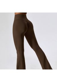 Intica - Spodnie treningowe z elastycznego materiału z wysokim stanem Oksun. Stan: podwyższony. Kolor: różowy. Materiał: materiał. Sport: fitness #4