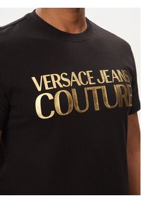 Versace Jeans Couture T-Shirt 76GAHT00 Czarny Regular Fit. Kolor: czarny. Materiał: bawełna #5