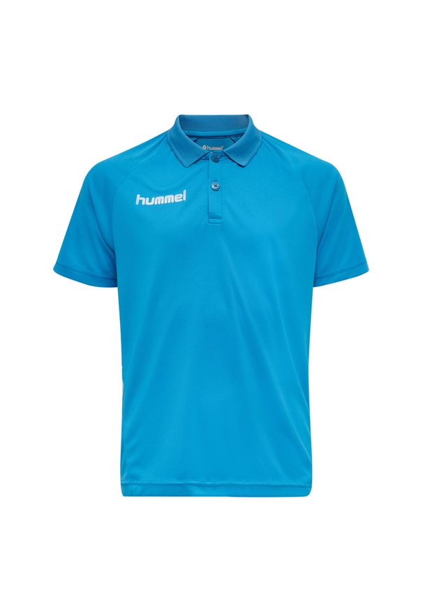 Koszulka polo do piłki nożnej dla dzieci Hummel hml PROMO. Okazja: na co dzień. Typ kołnierza: polo. Kolor: niebieski. Styl: casual