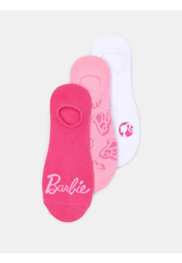 Sinsay - Skarpetki stopki 3 pack Barbie - wielobarwny