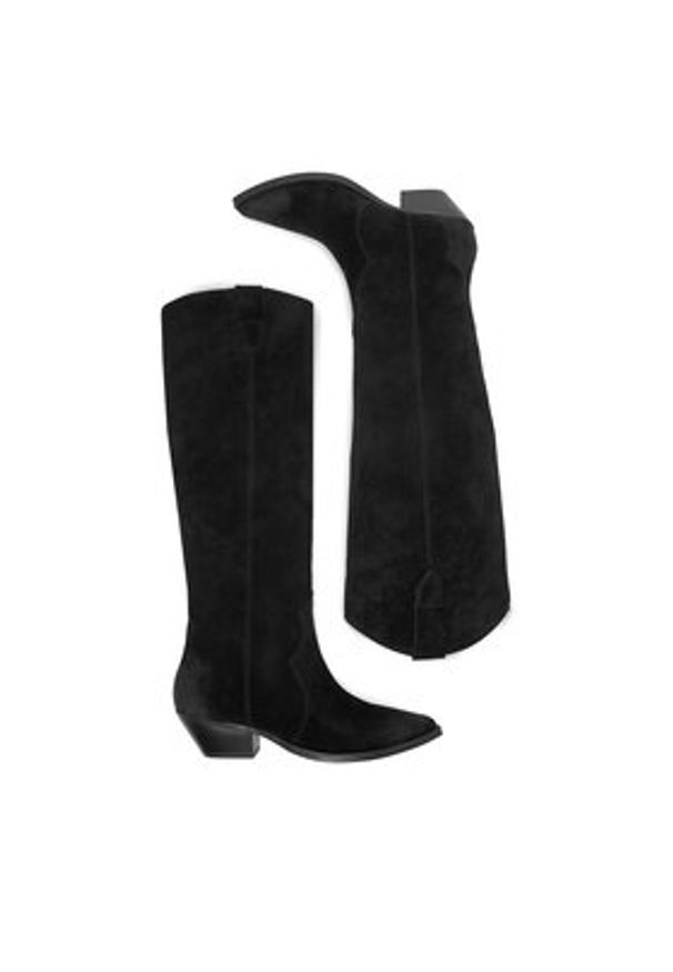 Badura Kowbojki EO-V365-206 Czarny. Kolor: czarny. Materiał: zamsz, skóra