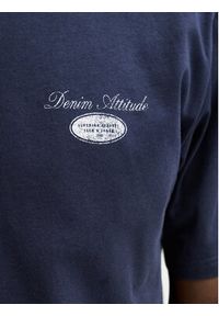 Jack & Jones T-Shirt Edover 12288005 Granatowy Regular Fit. Kolor: niebieski. Materiał: bawełna #5