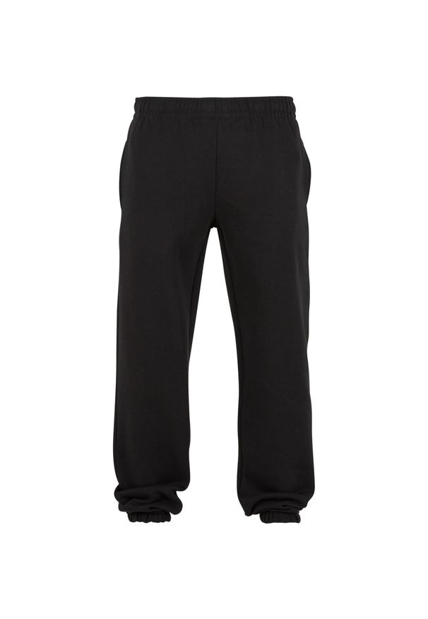 Urban Classics - Męskie Luźne Spodnie Dresowe Basic. Kolor: czarny. Materiał: dresówka. Długość: długie