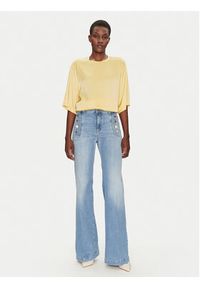 ViCOLO Bluzka TD0013 Żółty Relaxed Fit. Kolor: żółty. Materiał: satyna, wiskoza #5