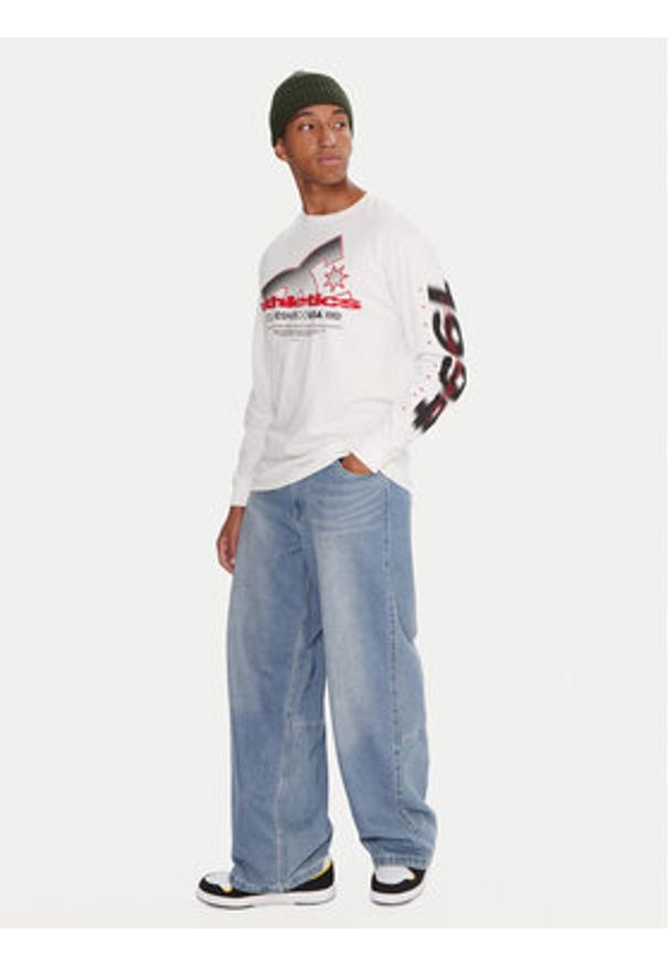 DC Longsleeve Slathletic EDYZT04357 Biały Heritage Fit. Kolor: biały. Materiał: bawełna. Długość rękawa: długi rękaw