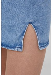 Noisy may - Noisy May spódnica jeansowa mini prosta. Okazja: na co dzień. Kolor: niebieski. Materiał: jeans. Wzór: gładki. Styl: casual