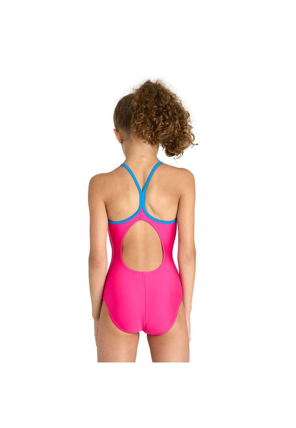 Dziewczęcy jednoczęściowy kostium kąpielowy Arena Drop F. Kolor: niebieski, wielokolorowy, różowy