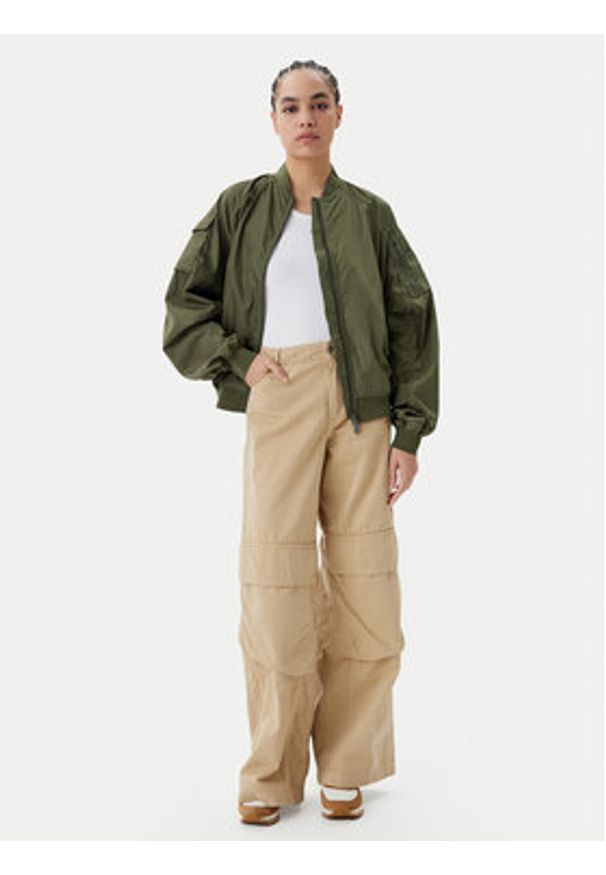 Save The Duck Kurtka bomber D32105W TWIL20 Zielony Oversize. Kolor: zielony. Materiał: syntetyk