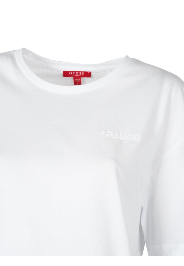 Guess T-Shirt "Noley" | Q2GI48KAK90 | Kobieta | Biały. Okazja: na co dzień. Kolor: biały. Materiał: bawełna. Styl: klasyczny, casual