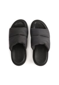 Kazar - Czarne klapki na prostej podeszwie kazar x kasia. Kolor: czarny. Materiał: nylon #7