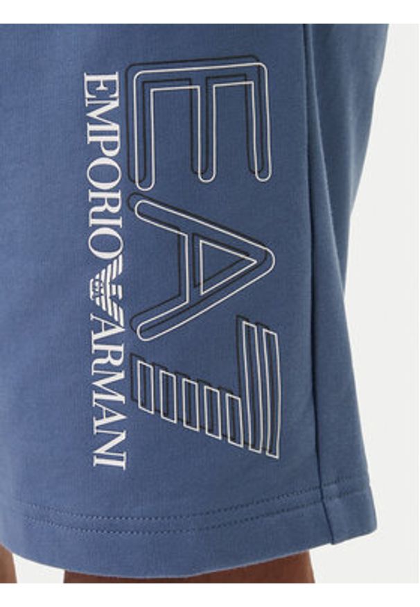 EA7 Emporio Armani Szorty sportowe 7M001315 AF13512 Niebieski Regular Fit. Kolor: niebieski. Materiał: bawełna. Styl: sportowy