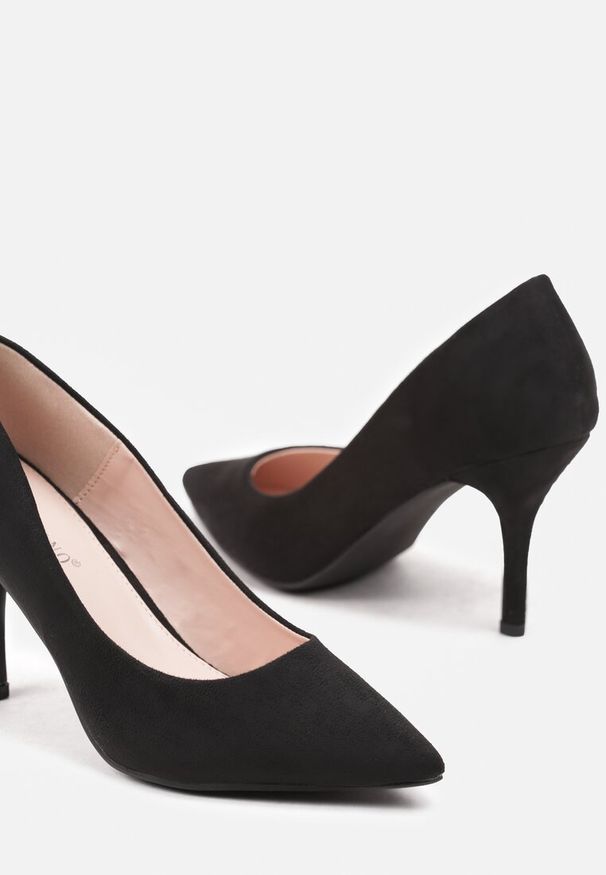 Renee - Czarne Eleganckie Szpilki ze Szpiczastym Noskiem Erisabet. Okazja: na co dzień. Nosek buta: szpiczasty. Kolor: czarny. Obcas: na szpilce. Styl: elegancki