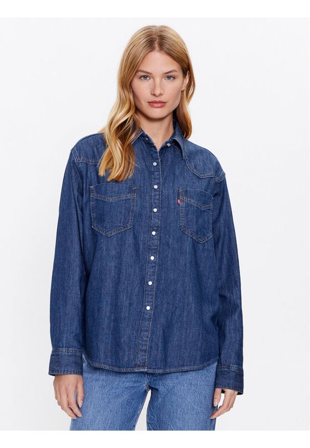 Levi's® Koszula jeansowa Donovan Western A5974-0007 Granatowy Relaxed Fit. Kolor: niebieski. Materiał: jeans, bawełna