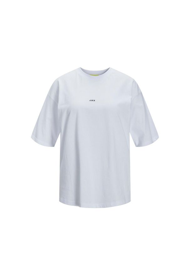 Duży T-shirt damski JJXX andrea logo. Kolor: biały. Sport: joga i pilates