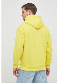 Polo Ralph Lauren bluza męska kolor żółty z kapturem z aplikacją. Typ kołnierza: kaptur, polo. Kolor: żółty. Wzór: aplikacja #2
