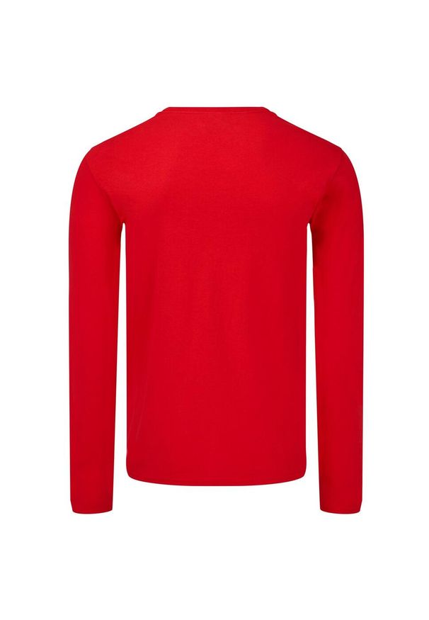 FRUIT OF THE LOOM - Kultowa Koszulka Z Długim Rękawem Unisex Dla Dorosłych. Kolor: czerwony. Długość rękawa: długi rękaw. Długość: długie. Sport: turystyka piesza