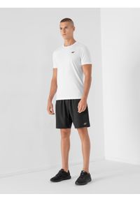 4f - Koszulka treningowa regular szybkoschnąca męska. Kolor: biały. Materiał: włókno, dzianina. Sport: fitness #2