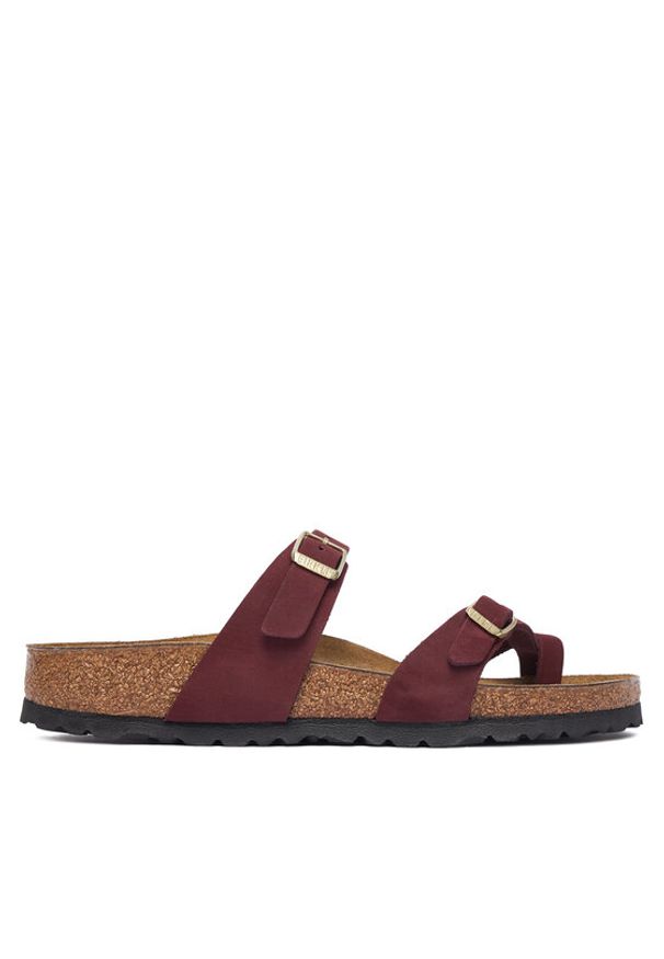 Birkenstock Japonki Mayari 1032984 Bordowy. Kolor: czerwony. Materiał: nubuk, skóra
