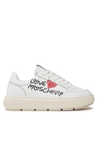 Love Moschino - LOVE MOSCHINO Sneakersy JA15224G1IJCA10A Biały. Kolor: biały. Materiał: skóra #1