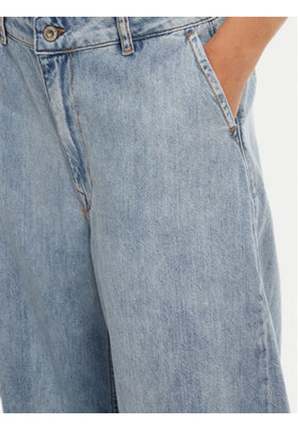 Please Jeansy P869200002 Niebieski Wide Leg. Kolor: niebieski
