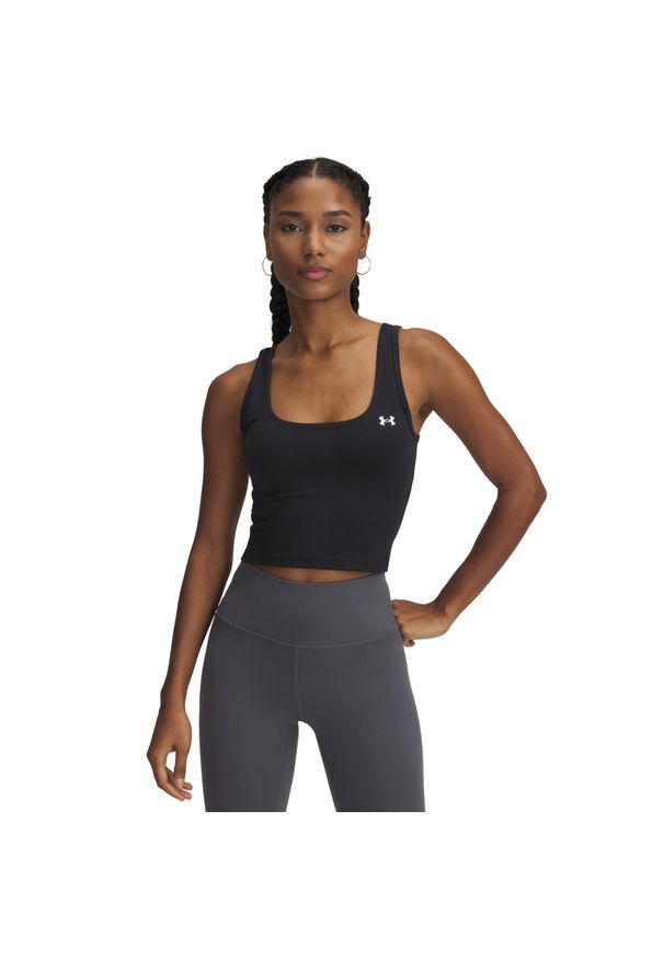 Damski tank top Under Armour Motion. Kolor: czarny, biały, wielokolorowy. Sport: fitness