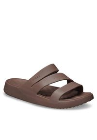 Crocs Klapki Getaway Strappy 209587 Brązowy. Kolor: brązowy #4