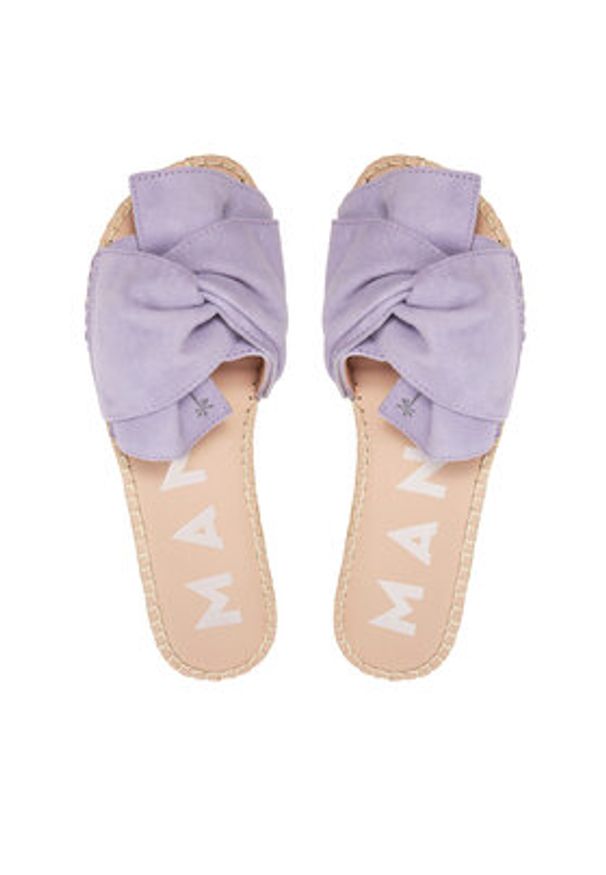 Manebi Espadryle Hamptons Sandals With Knot W 1.3 JK Fioletowy. Kolor: fioletowy. Materiał: zamsz, skóra