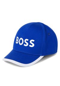 BOSS - Czapka z daszkiem Boss. Kolor: niebieski