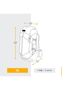 FORCLAZ - Plecak trekkingowy damski Forclaz MT100 50 Easyfit litrów. Kolor: czerwony, fioletowy, wielokolorowy. Materiał: tkanina, poliester