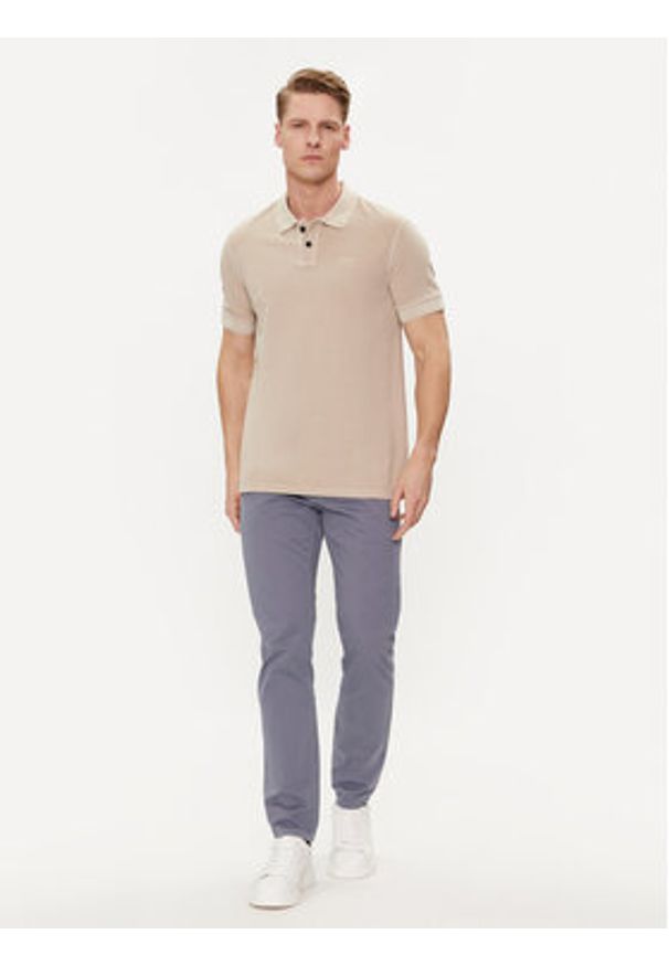 BOSS - Boss Polo Prime 50507813 Beżowy Regular Fit. Typ kołnierza: polo. Kolor: beżowy. Materiał: bawełna