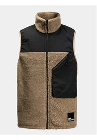 Jack Wolfskin Kamizelka Maarweg 1711441 Brązowy Regular Fit. Kolor: brązowy. Materiał: syntetyk