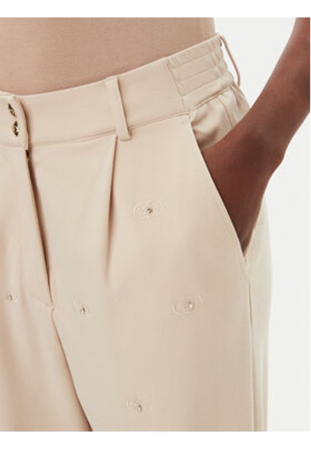 Liu Jo Sport Spodnie dresowe TA5193 J5942 Beżowy Relaxed Fit. Kolor: beżowy. Materiał: bawełna