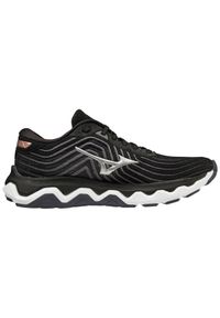 Buty do biegania damskie Mizuno Wave Horizon 6. Zapięcie: sznurówki. Kolor: czarny. Materiał: guma, syntetyk, materiał. Szerokość cholewki: normalna. Model: Mizuno Wave. Sport: bieganie