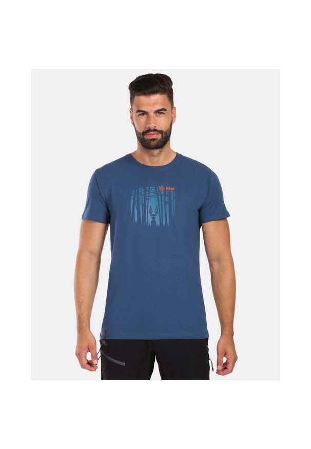 Męska koszulka bawełniana Kilpi DISCOVER-M. Kolor: niebieski. Materiał: bawełna. Sport: turystyka piesza