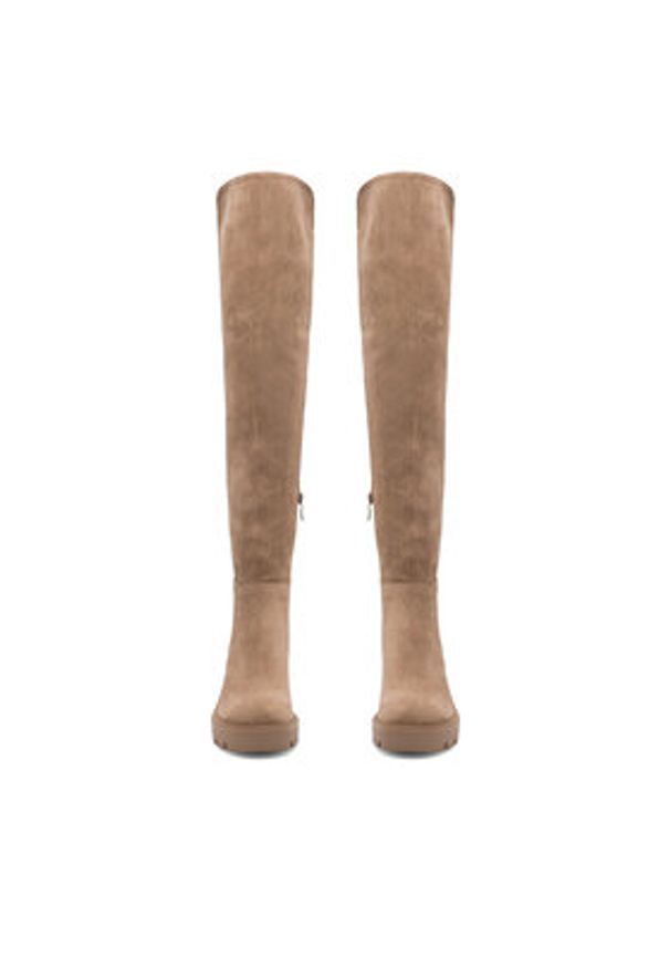 DeeZee Kozaki MORGANE WS5596-30 Beżowy. Kolor: beżowy. Materiał: materiał