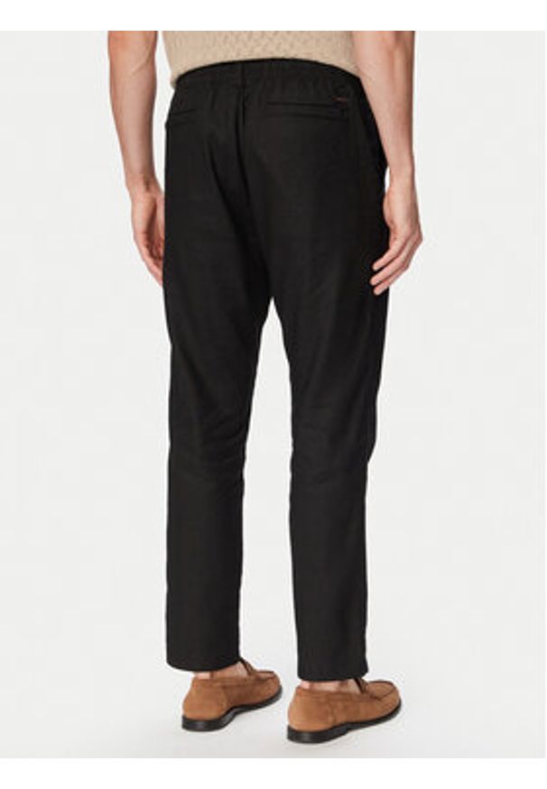 BOSS Chinosy Sanderson-L-3 50559595 Czarny Regular Fit. Kolor: czarny. Materiał: len