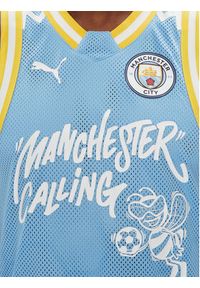 Puma Tank top Hoops Manchester City 631693 Błękitny Regular Fit. Kolor: niebieski. Materiał: syntetyk #5