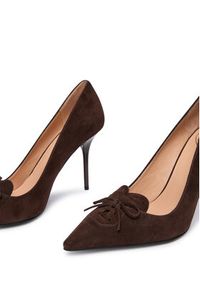 Love Moschino - LOVE MOSCHINO Szpilki JA10449G0NJA0313 Brązowy. Kolor: brązowy. Materiał: skóra, zamsz. Obcas: na szpilce #5