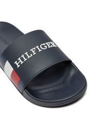 TOMMY HILFIGER - Tommy Hilfiger Klapki Rwb Pool Slide FM0FM05093 Granatowy. Kolor: niebieski. Materiał: skóra #4