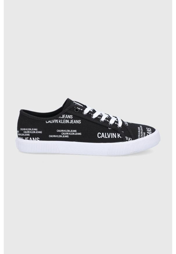Calvin Klein Jeans - Tenisówki. Nosek buta: okrągły. Zapięcie: sznurówki. Kolor: czarny