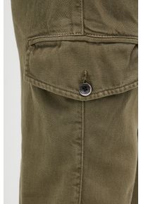 Desigual spodnie 22SMPW02 męskie kolor zielony joggery. Kolor: zielony. Materiał: tkanina #4