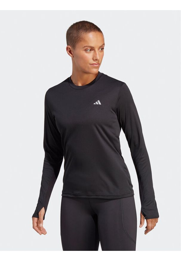 Adidas - adidas Koszulka techniczna Run It Long-Sleeve Top HZ0113 Czarny Regular Fit. Kolor: czarny. Materiał: syntetyk. Długość rękawa: długi rękaw. Sport: bieganie